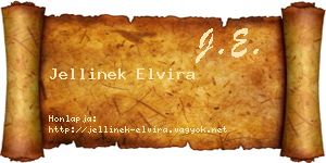 Jellinek Elvira névjegykártya